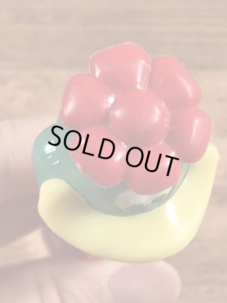 動物シリーズのダックウィズフラワーの50〜60年代ビンテージ足無しペッツ