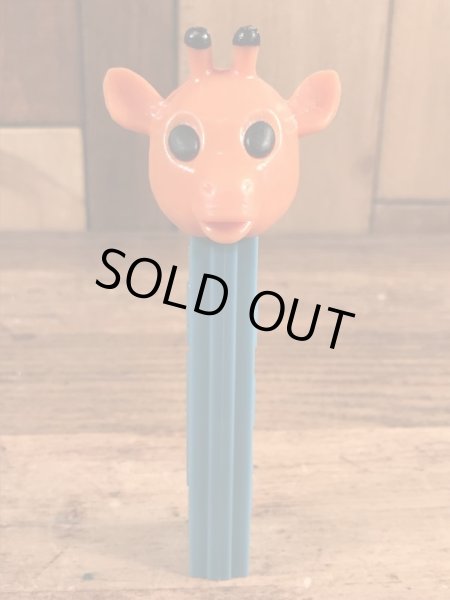 アニマルシリーズのGiraffeの60〜70’sヴィンテージ足無しPezディスペンサー