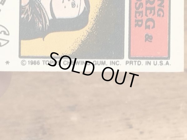 トップス社製のガーベッジペイルキッズの80年代ビンテージステッカーカード