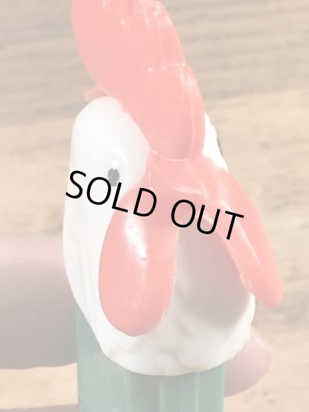 アニマルシリーズのRoosterの60〜70’sヴィンテージ足無しPezディスペンサー