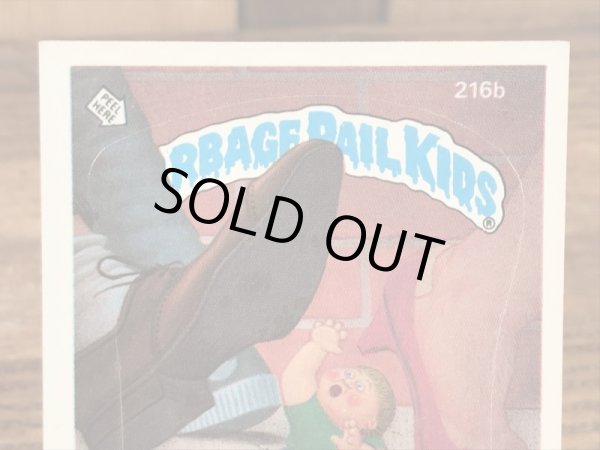 トップス社製のガーベッジペイルキッズの80年代ビンテージステッカーカード