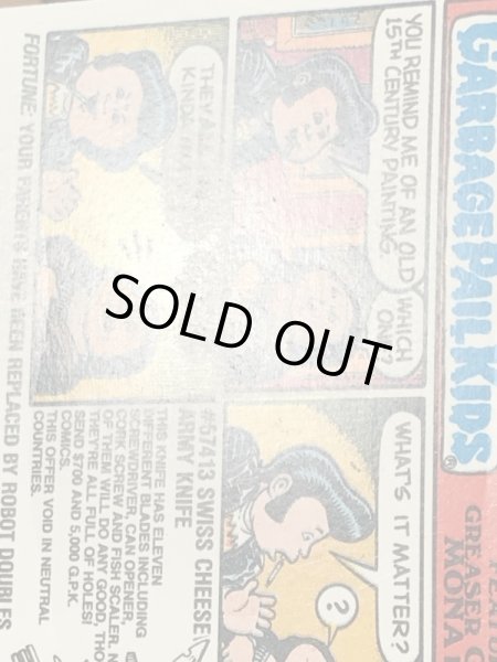 Topps社製のガーベッジペイルキッズの80’sヴィンテージカードシール