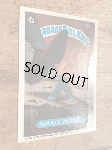 トップス社製のガーベッジペイルキッズの80年代ビンテージステッカーカード