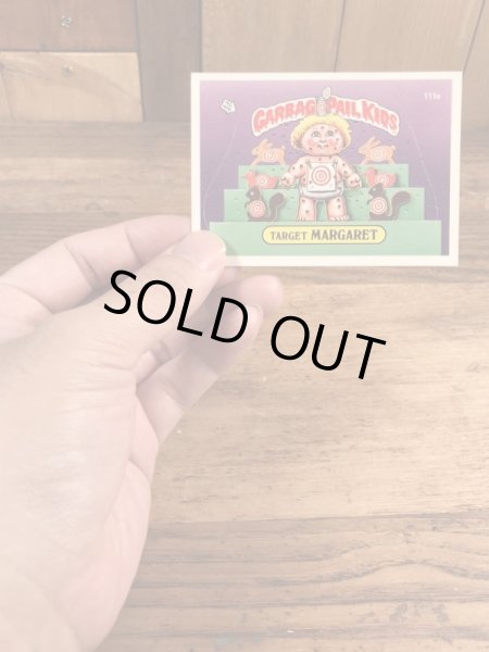 トップス社製のガーベッジペイルキッズの80年代ビンテージステッカーカード