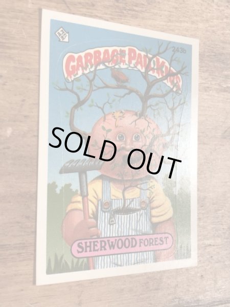 トップス社製のガーベッジペイルキッズの80年代ビンテージステッカーカード