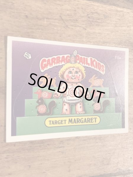 トップス社製のガーベッジペイルキッズの80年代ビンテージステッカーカード