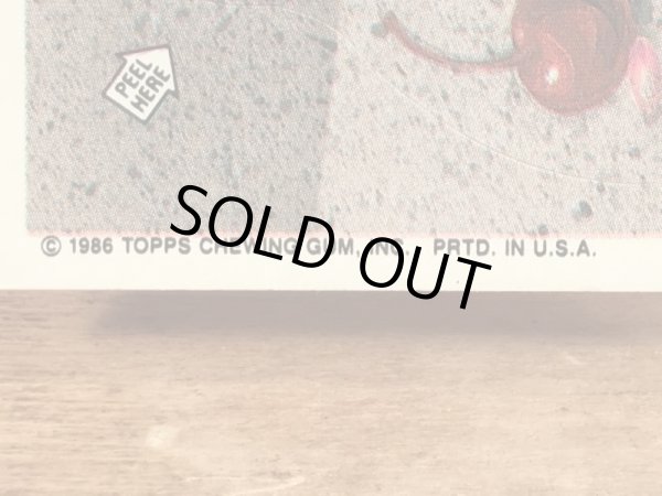 トップス社製のガーベッジペイルキッズの80年代ビンテージステッカーカード