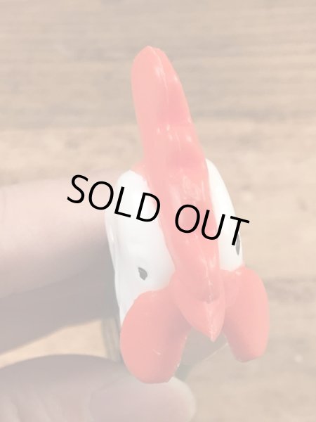 動物シリーズのニワトリの60〜70年代ビンテージ足無しペッツ