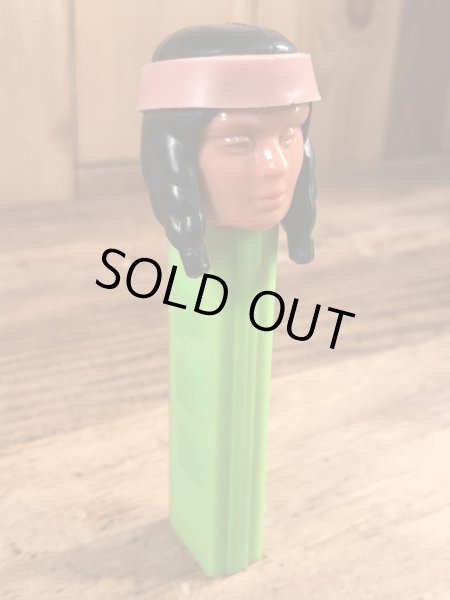 黄緑ステムのインディアンメイデンの50〜60年代ビンテージ足なしペッツ