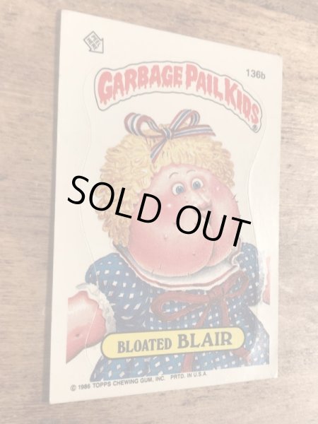 トップス社製のガーベッジペイルキッズの80年代ビンテージステッカーカード