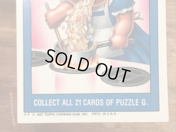 トップス社製のガーベッジペイルキッズの80年代ビンテージステッカーカード