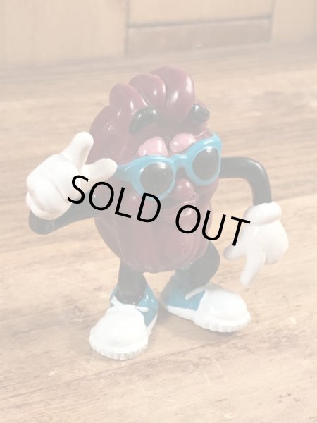 カリフォルニアレーズンのターコイズサングラスの80年代ビンテージPVCフィギュア