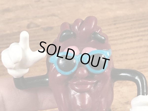 カリフォルニアレーズンのターコイズサングラスの80年代ビンテージPVCフィギュア