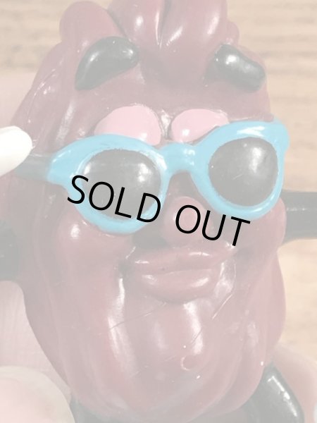 カリフォルニアレーズンのターコイズサングラスの80年代ビンテージPVCフィギュア