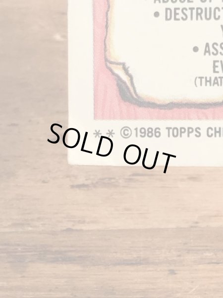 Topps社製のガーベッジペイルキッズの80’sヴィンテージカードシール
