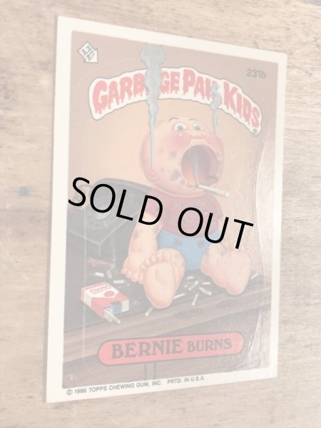 トップス社製のガーベッジペイルキッズの80年代ビンテージステッカーカード