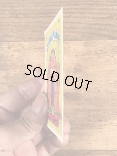 トップス社製のガーベッジペイルキッズの80年代ビンテージステッカーカード