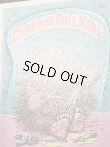 トップス社製のガーベッジペイルキッズの80年代ビンテージステッカーカード