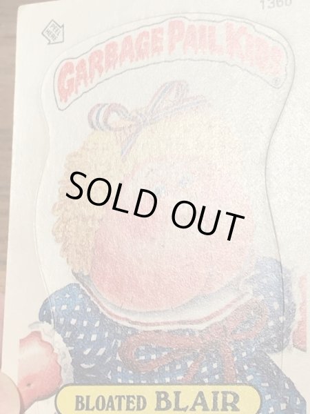 トップス社製のガーベッジペイルキッズの80年代ビンテージステッカーカード