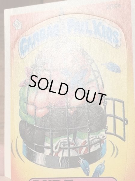 トップス社製のガーベッジペイルキッズの80年代ビンテージステッカーカード