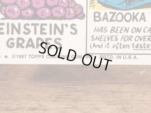 トップス社製のガーベッジペイルキッズの80年代ビンテージステッカーカード