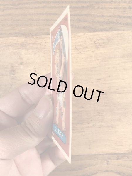 トップス社製のガーベッジペイルキッズの80年代ビンテージステッカーカード