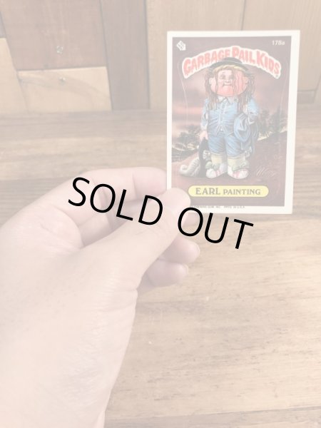 トップス社製のガーベッジペイルキッズの80年代ビンテージステッカーカード