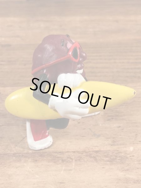 カリフォルニアレーズンのサーフボードの80年代ビンテージPVCフィギュア