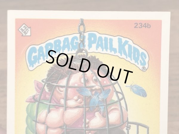 トップス社製のガーベッジペイルキッズの80年代ビンテージステッカーカード