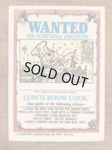 Topps社製のガーベッジペイルキッズの80’sヴィンテージカードシール