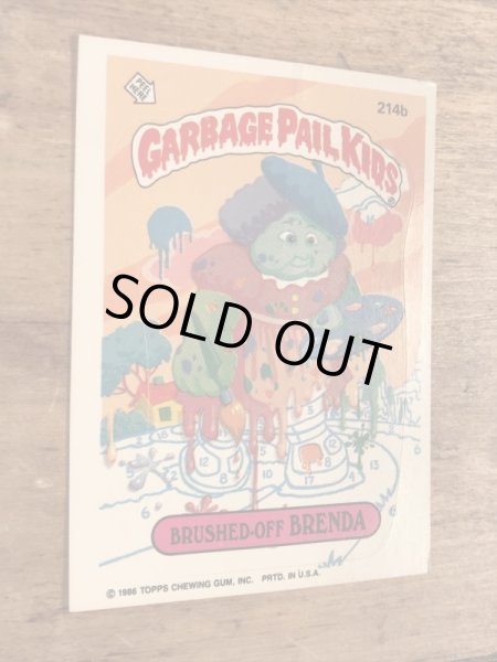 トップス社製のガーベッジペイルキッズの80年代ビンテージステッカーカード