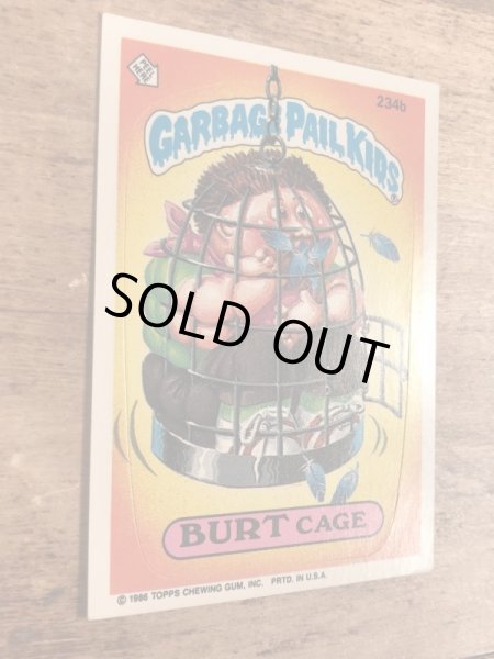 トップス社製のガーベッジペイルキッズの80年代ビンテージステッカーカード