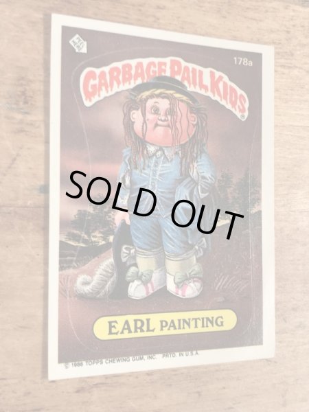 トップス社製のガーベッジペイルキッズの80年代ビンテージステッカーカード