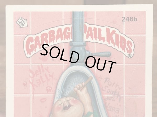 トップス社製のガーベッジペイルキッズの80年代ビンテージステッカーカード