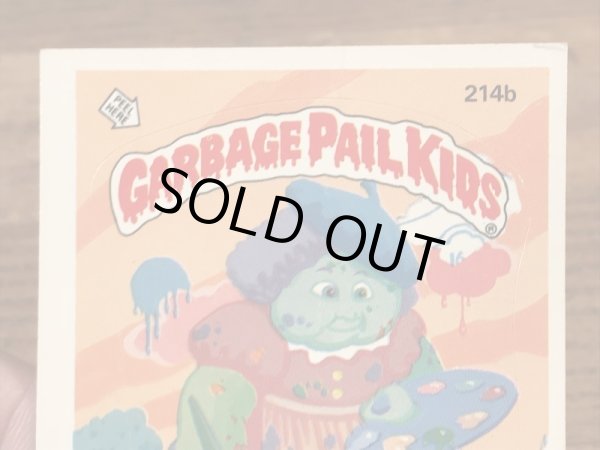 トップス社製のガーベッジペイルキッズの80年代ビンテージステッカーカード