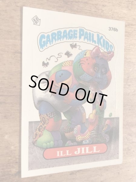 トップス社製のガーベッジペイルキッズの80年代ビンテージステッカーカード