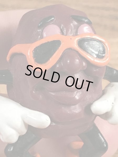 企業キャラクターのカリフォルニアレーズンの80年代ビンテージPVCフィギュア