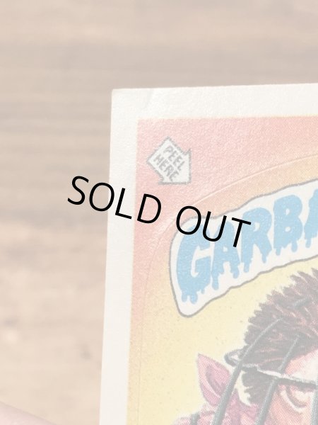 トップス社製のガーベッジペイルキッズの80年代ビンテージステッカーカード