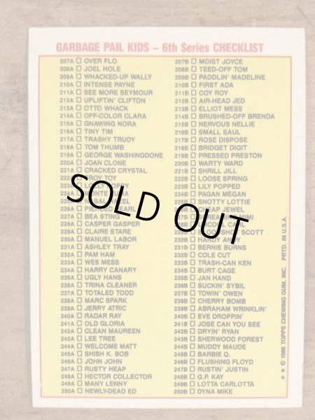 Topps社製のガーベッジペイルキッズの80’sヴィンテージカードシール