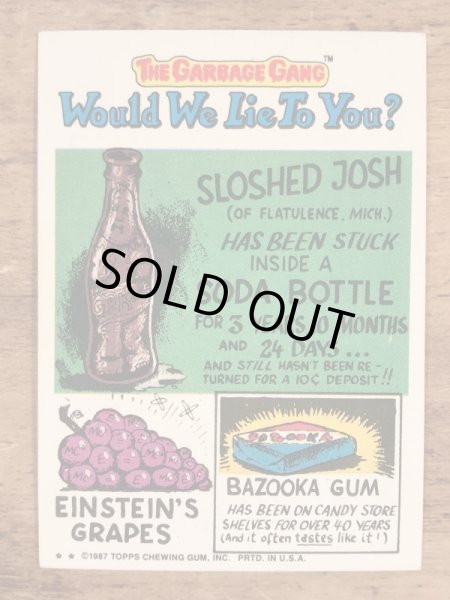 Topps社製のガーベッジペイルキッズの80’sヴィンテージカードシール