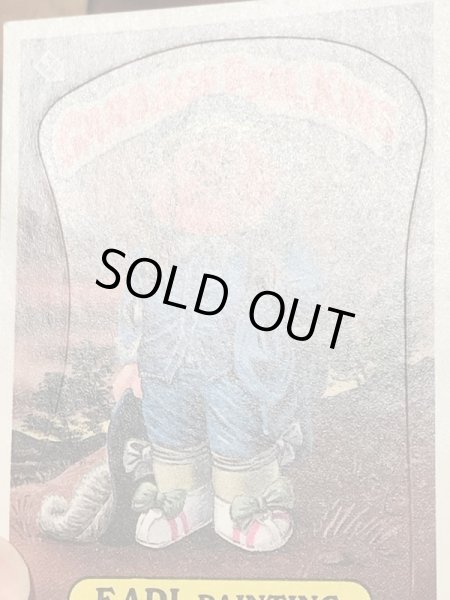 トップス社製のガーベッジペイルキッズの80年代ビンテージステッカーカード