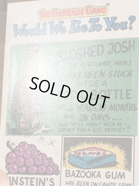 Topps社製のガーベッジペイルキッズの80’sヴィンテージカードシール