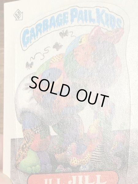 トップス社製のガーベッジペイルキッズの80年代ビンテージステッカーカード