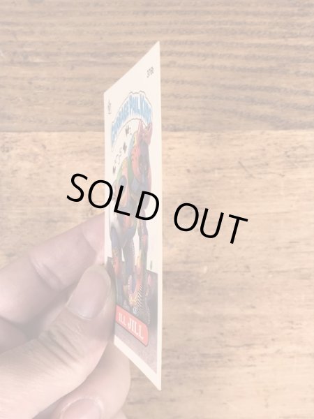 トップス社製のガーベッジペイルキッズの80年代ビンテージステッカーカード