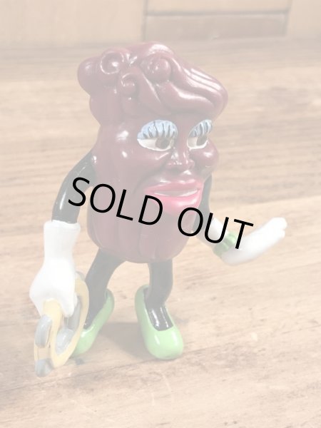 カリフォルニアレーズンのタンバリンを持った女の80年代ビンテージPVCフィギュア