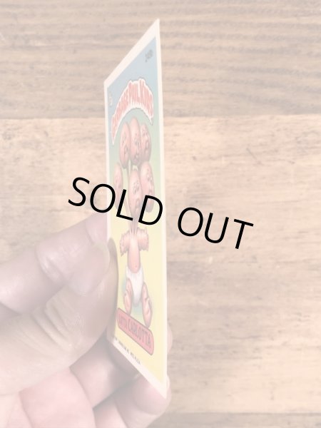 トップス社製のガーベッジペイルキッズの80年代ビンテージステッカーカード