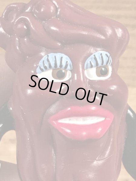 カリフォルニアレーズンのタンバリンを持った女の80年代ビンテージPVCフィギュア