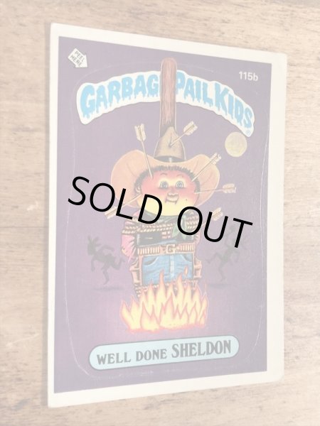 トップス社製のガーベッジペイルキッズの80年代ビンテージステッカーカード