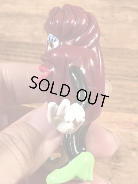 カリフォルニアレーズンのタンバリンを持った女の80年代ビンテージPVCフィギュア