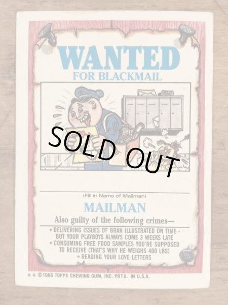 Topps社製のガーベッジペイルキッズの80’sヴィンテージカードシール